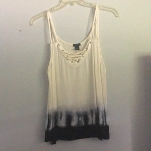 White String Tie Dye Tank Top | Rue21+ Size: 1X